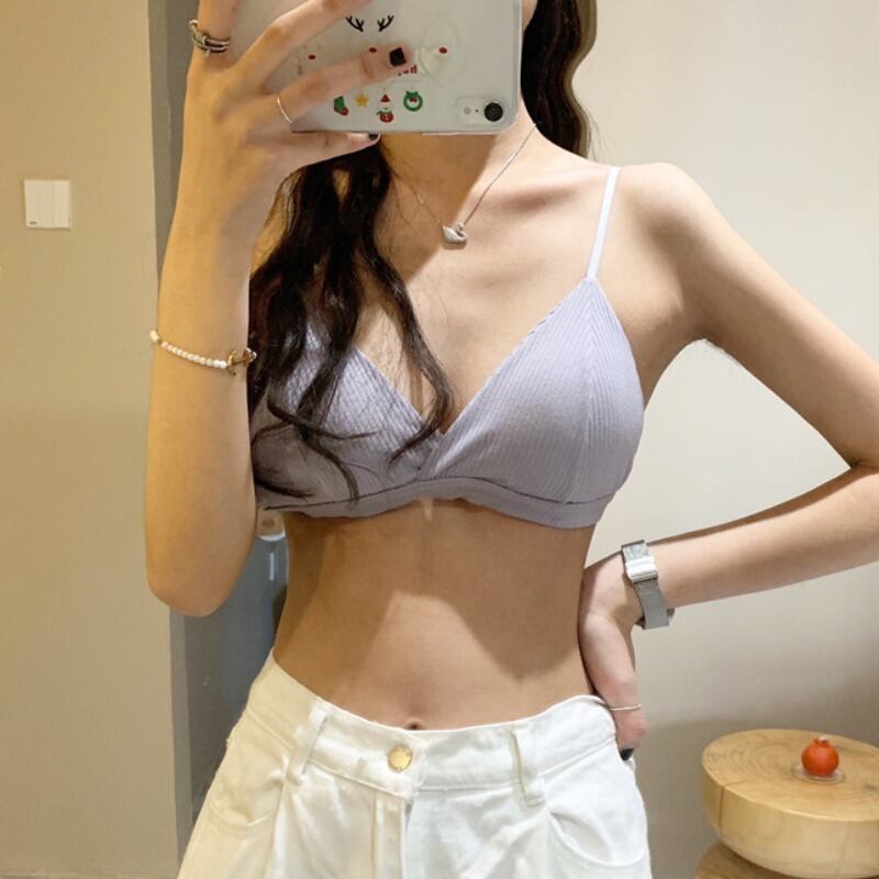 スプリングサマースタイル薄手ソリッド カラーブラ レディース レッド 春物 夏物 指輪 ソリッドカラー YY-ファッション3503038411