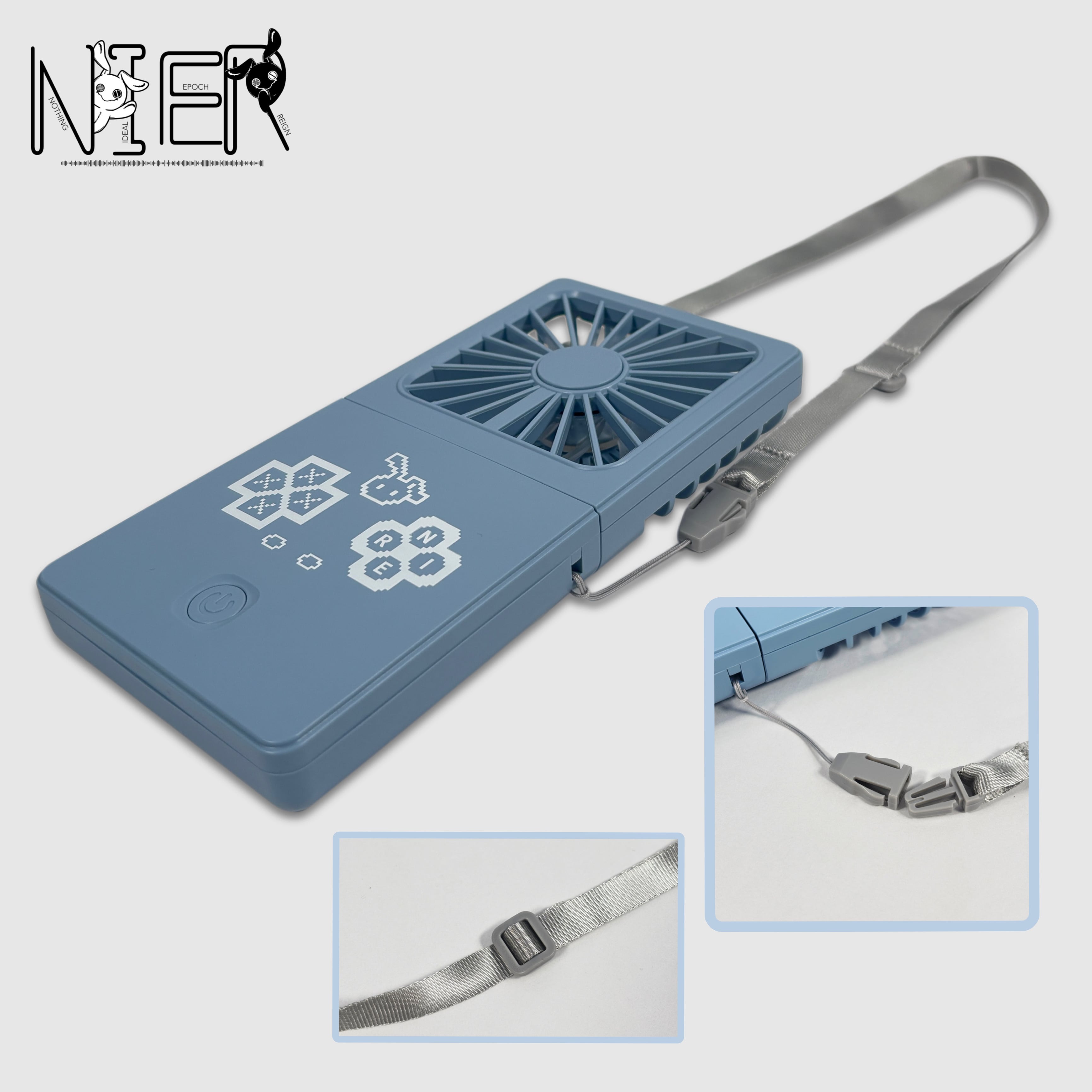 週末早い者勝ちシークレットセール》3WAY SQUARE HANDY FAN【BLUE