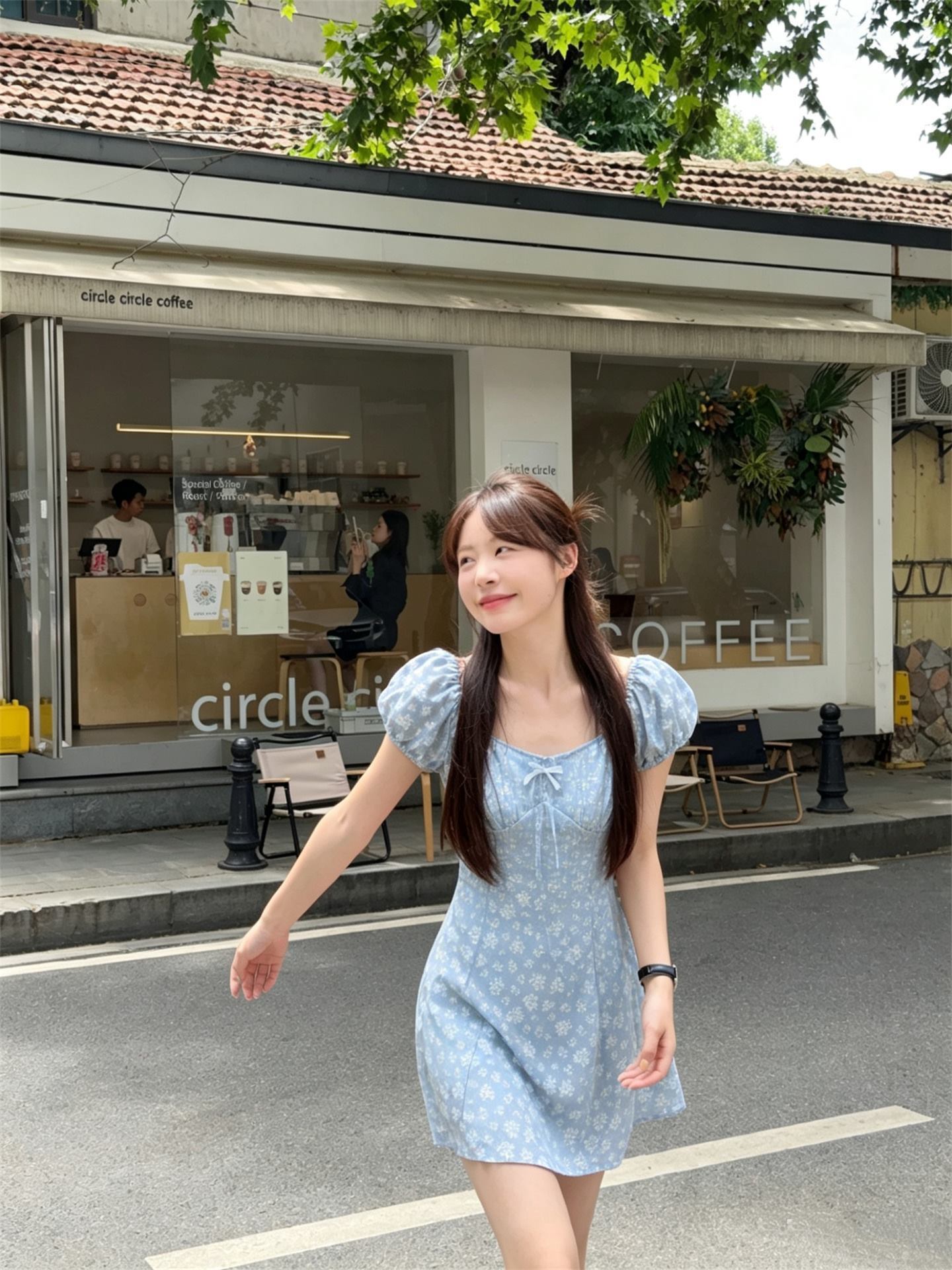 ワンピース】小花柄パフスリーブワンピース | NovemBirth