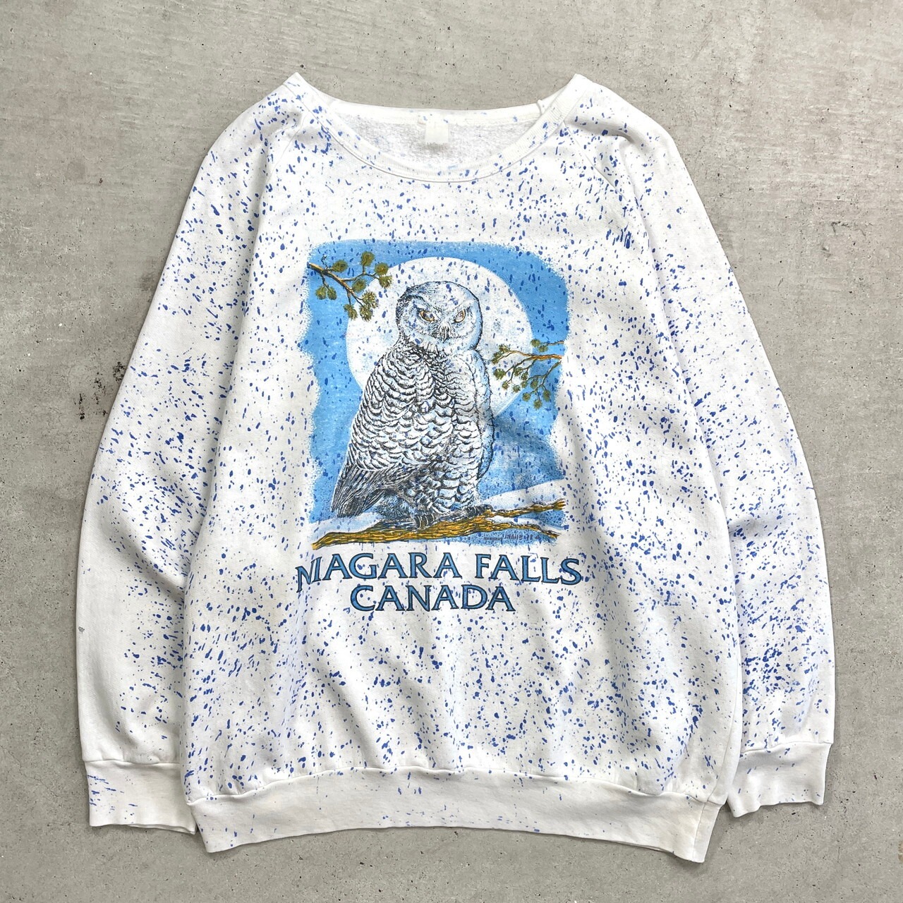 90年代 NIAGARA FALLS CANADA フクロウ アニマルプリント スーベニア