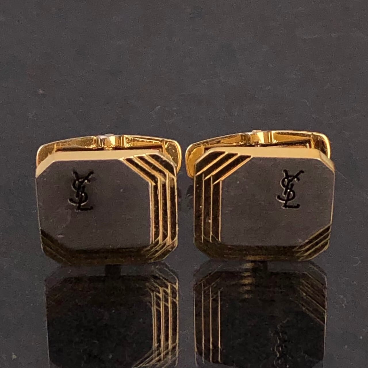 中古】イヴサンローラン YSL ネクタイピン カフスセット | 小牧まるみ商店