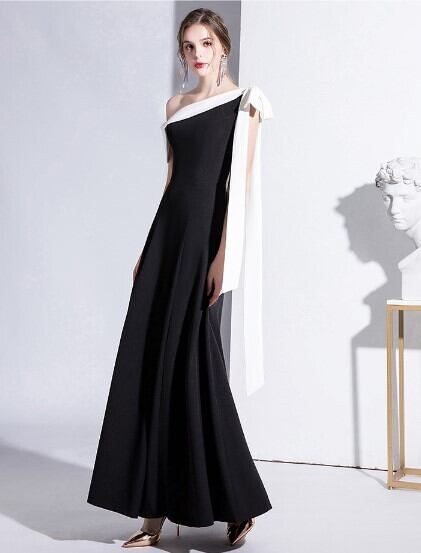 BCBGMAXAZRIA☆ワンショルダースリットロングドレスパーティーキャバ嬢  