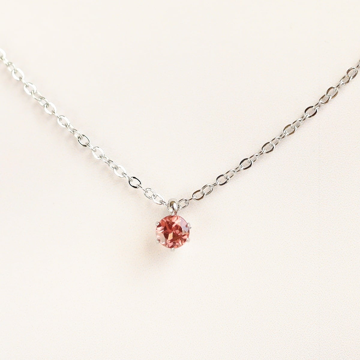 希少！カラーチェンジガーネットのひと粒ネックレス｜4mm｜つけっ