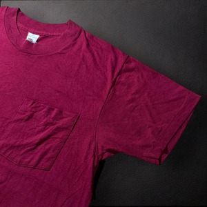 80s Pocket TEE FRUIT OF THE LOOM  耳付き ポケットTシャツ 無地