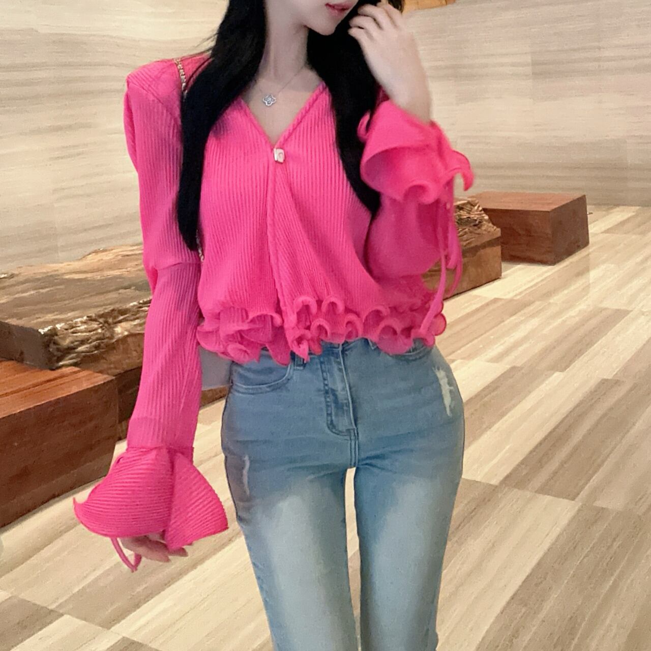 フリルスリーブ スワントップス A4341