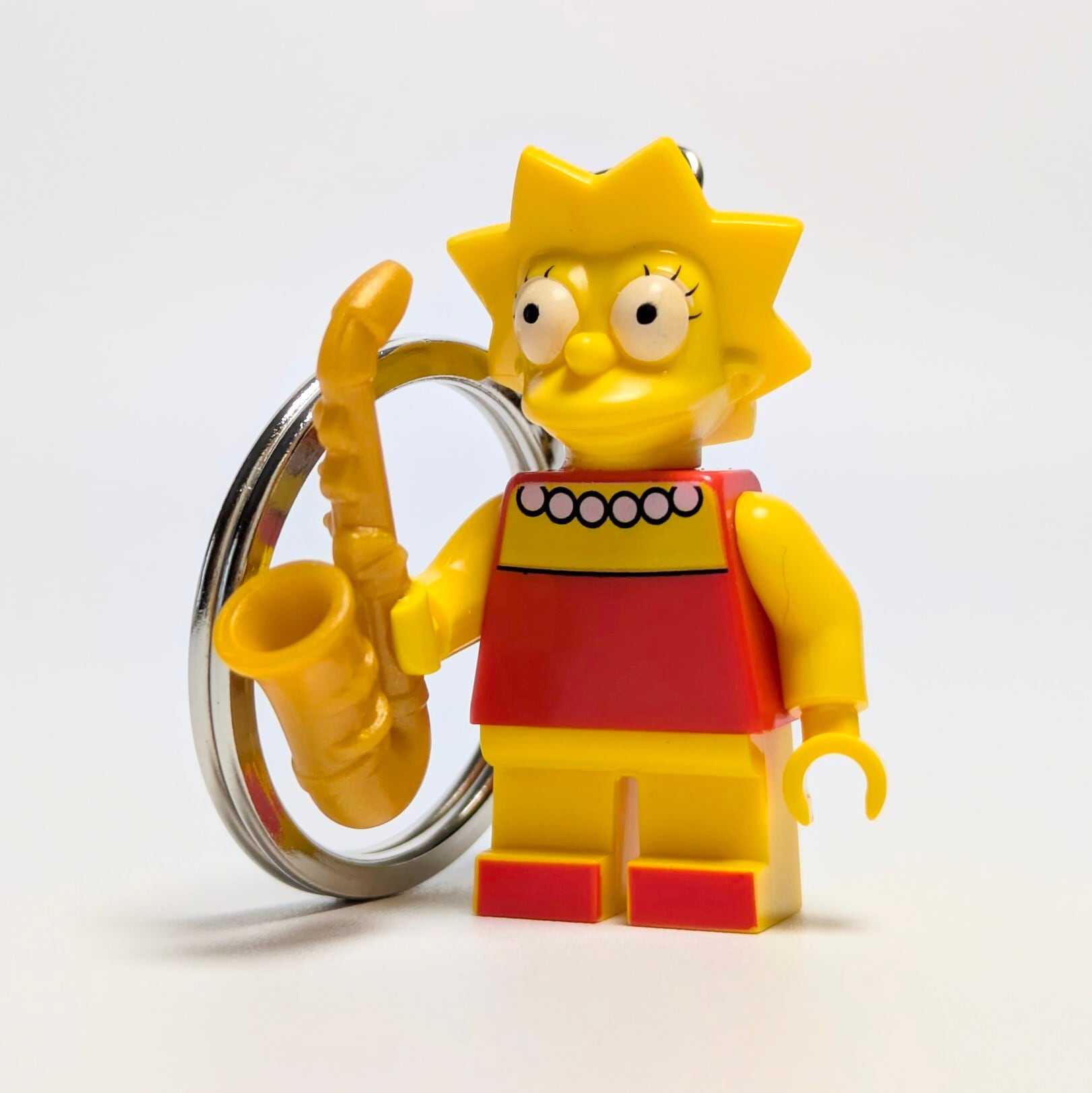 【ブロック フィギュア キーホルダー】 ★The Simpsons(ザ シンプソンズ)リサ シンプソン ★〚アメリカン雑貨 アメトイ〛