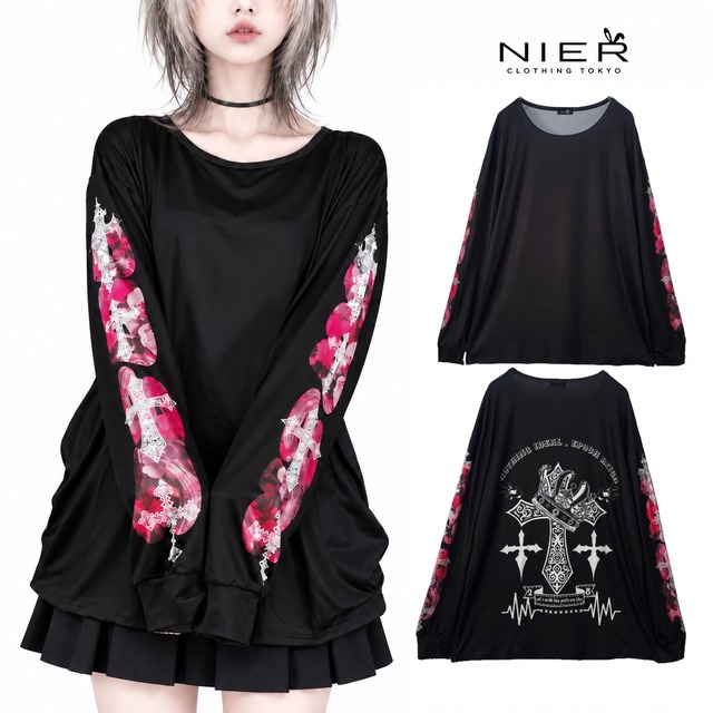 GOTHIC CROWN LONG SLEEVE TOPS
