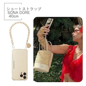 【 Sona Dore ソナ・ドレ】40cm ラコックフランセーズ スマホストラップ ゴールド 金 ショートストラップ La Coque Francaise