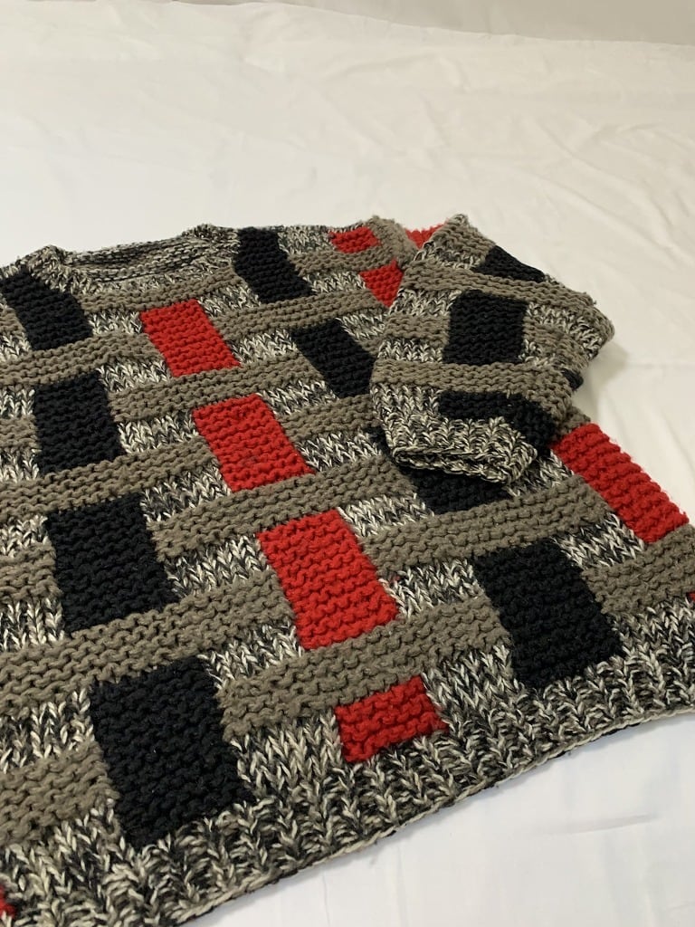 1980's Knitting Design Crew Neck Sweater