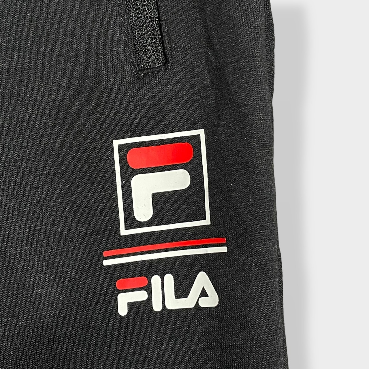 【FILA】トラックパンツ ジャージパンツ トレーニングパンツ ジャージ下  ロゴ プリント ブラック フィラ US古着