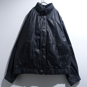 Black Pen Pocket Desgin Real Leather Blouson