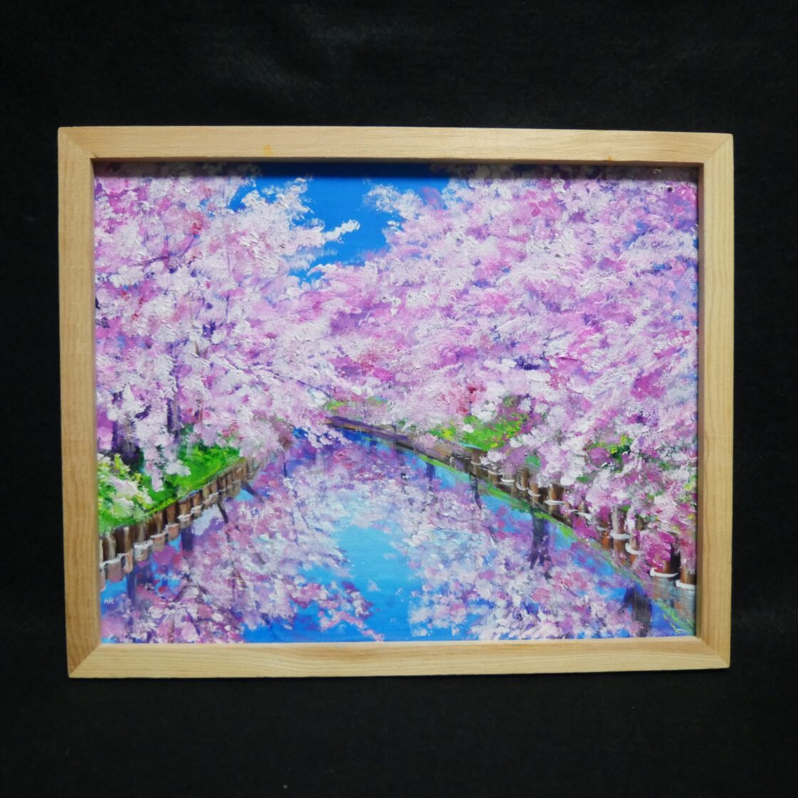油絵 油彩 油彩画 絵画 絵【桜ロード】 | Pay ID