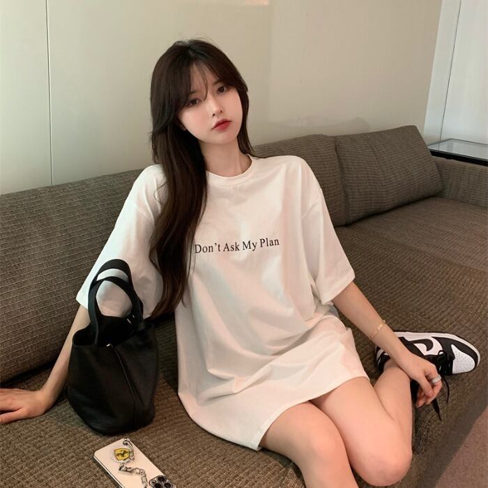 ホワイトプリントルーズシャツ トップス サマー 夏物 ドラファッションホール26310266324