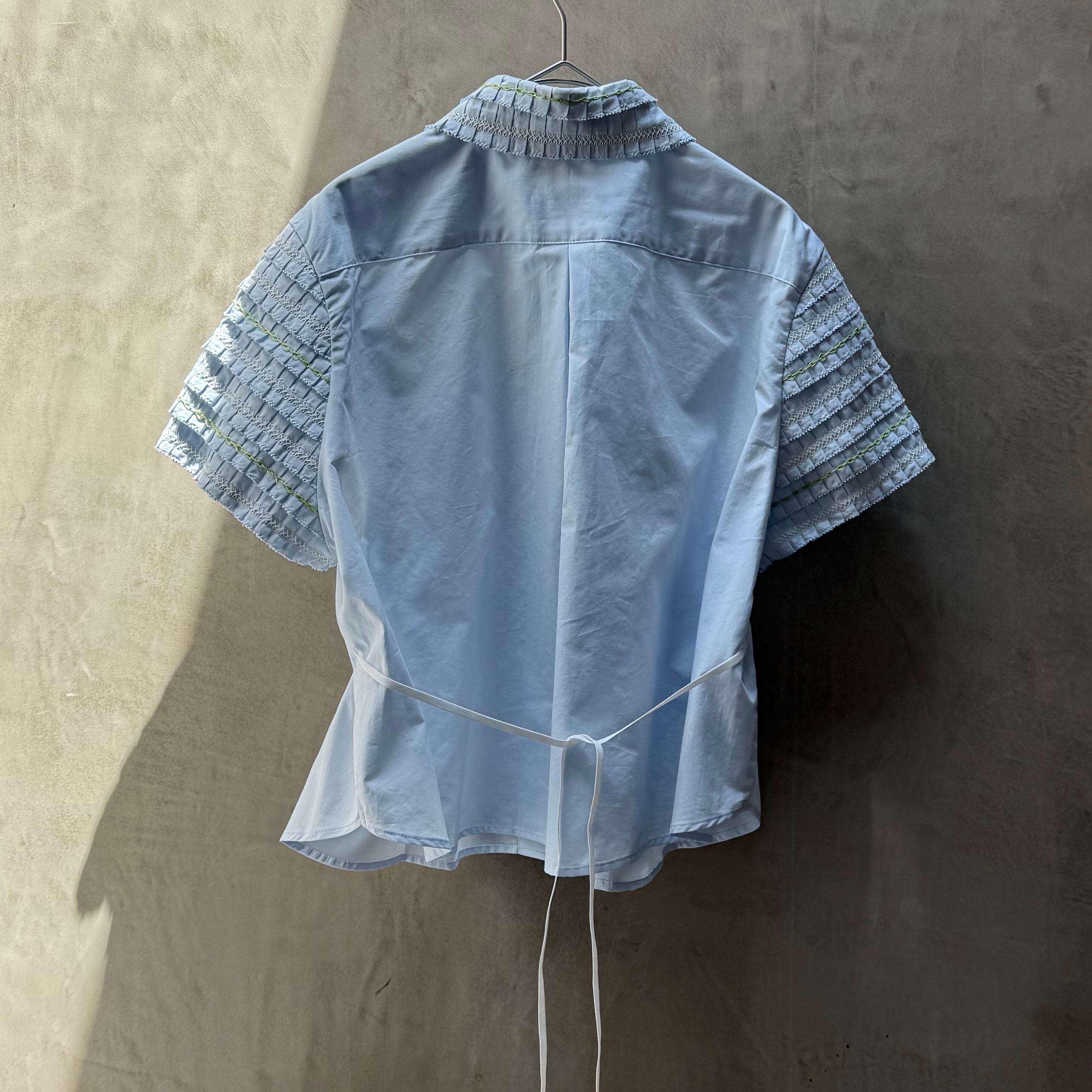 【美品】  ASEEDONCLOUD / アシードンクラウド | Garden instrumentalist blouse コットン シャツ | O/S | ネイビー | レディース 美品】 ASEEDONCLOUD / アシードンクラウド | Garden instrumentalist