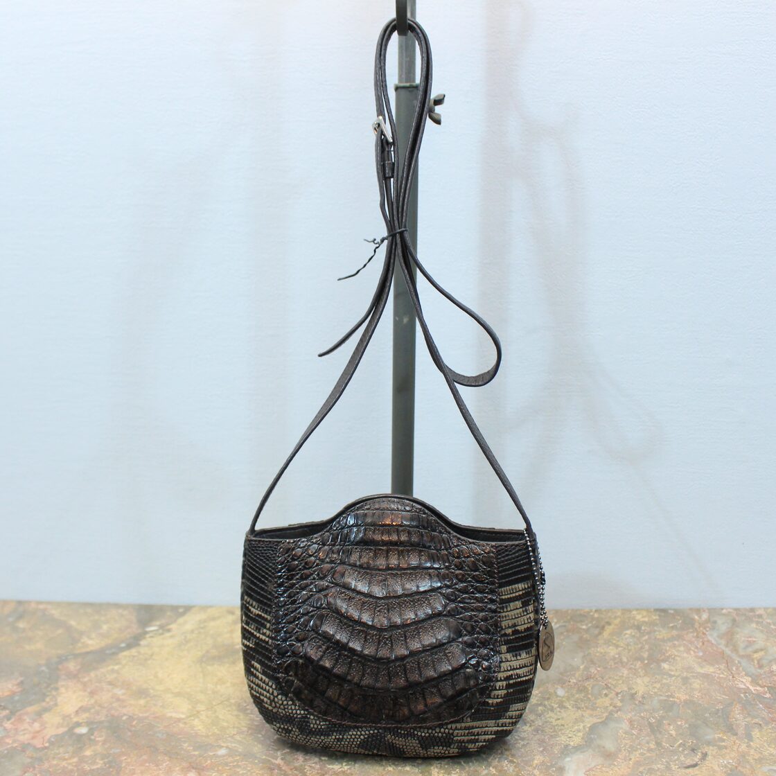 JRA MARC CROCODILE LEATHER×LIZARD LEATHER SHOULDER BAG MADE IN