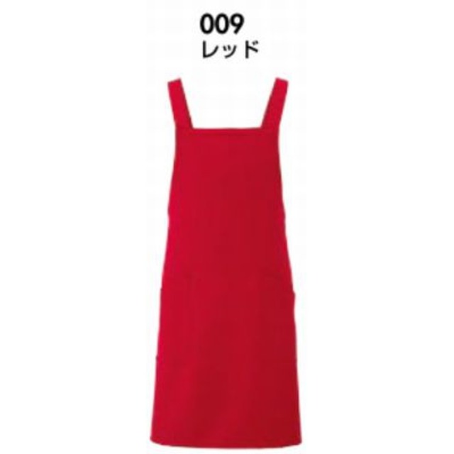 胸当てエプロン レッド