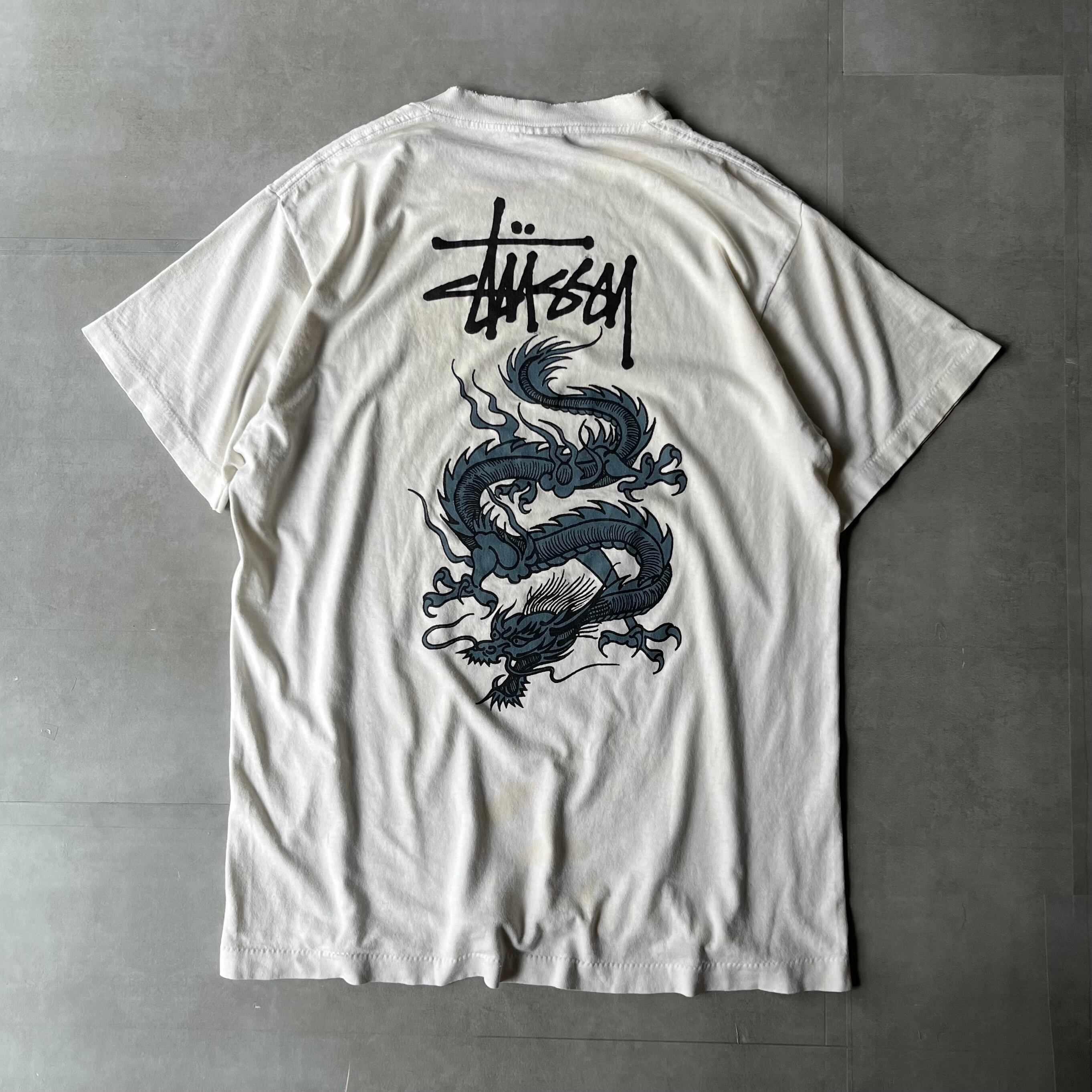 即完モデル‼︎】STUSSY☆90s ドラゴン スウェット NO1047 古き 