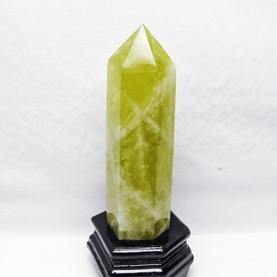 1.1Kg シトリン 六角柱 シトリンクォーツ ポイント 台座付属 一点物 152-4145