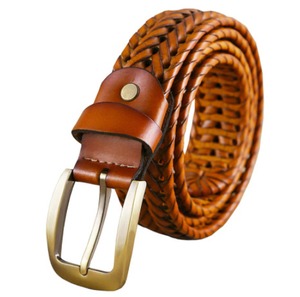 Leather braided belt  [3 colors available]