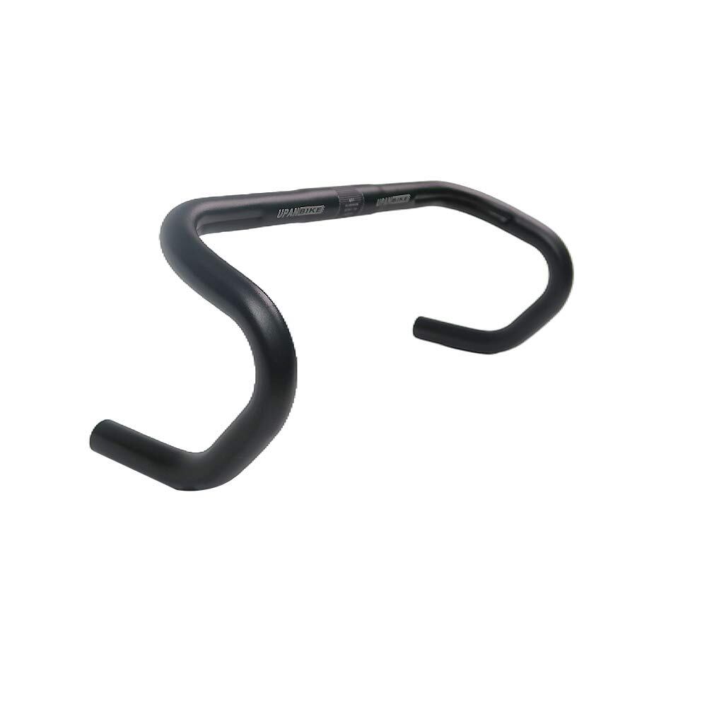 【在庫処分】UPANBIKE バイクドロップハンドルバー 25.4mm 420mm 自転車ハンドルバー ドロップバー 曲がったアルミニウム合金ハンドルバー ロードバイク用 固定ギアバイク