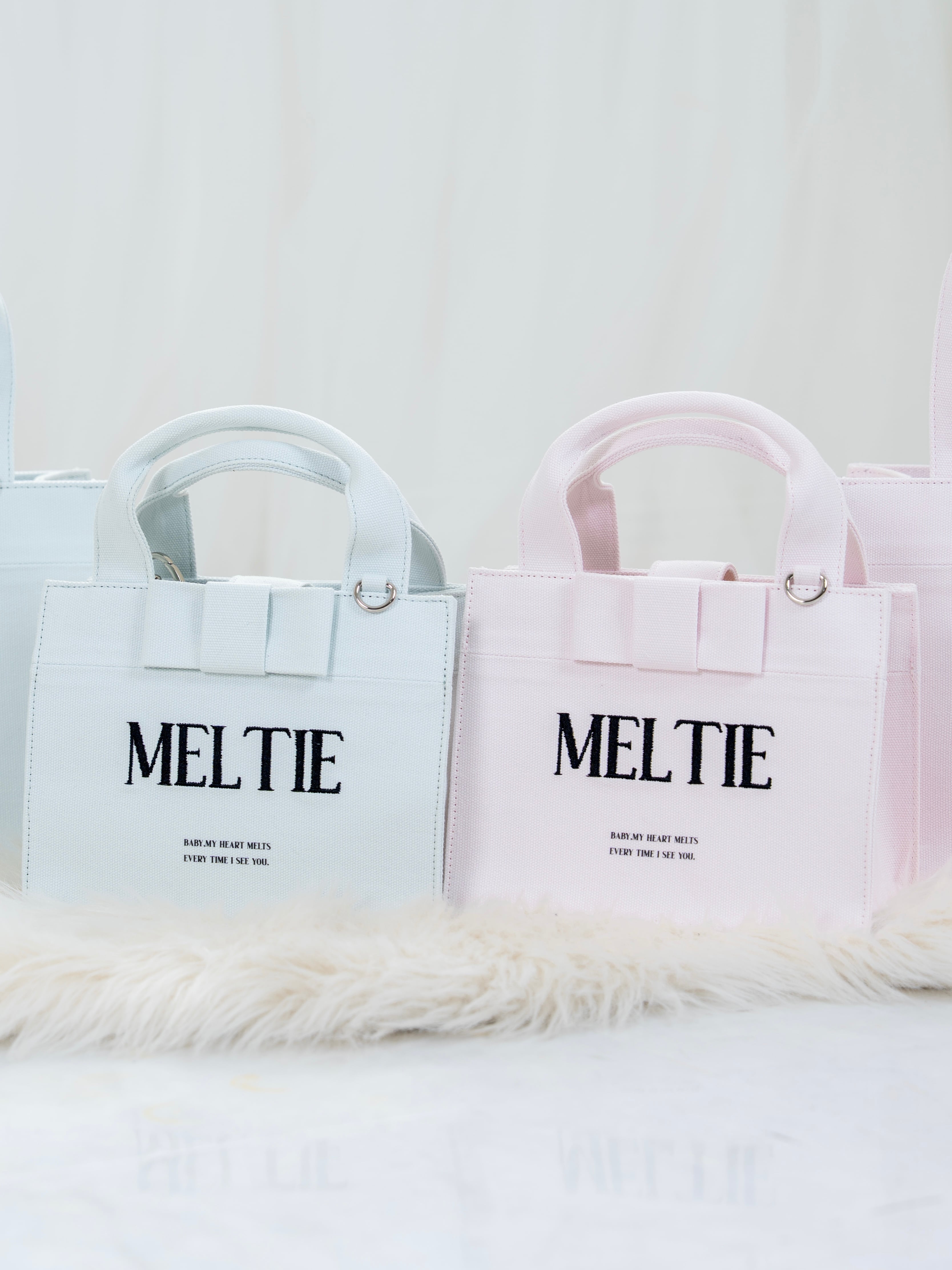 【New color】ribbon canvas tote bag〈SMALL〉