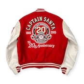 美品 CAPTAIN SANTA × GOLDEN BEAR キャプテンサンタ 20周年記念 ゴールデンベアー USA製 フルデコ 袖革 レザー スタジャン サイズ XL /レッド