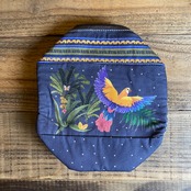 【MALAGUETA マラゲッタ】クッションBOX ポーチ ネイビー