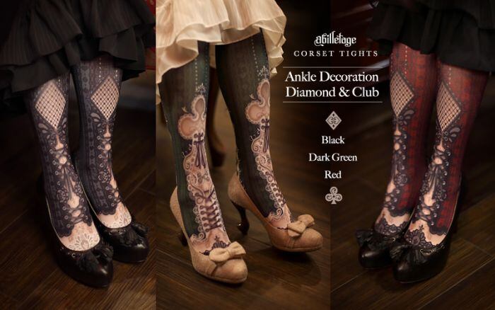 レッグウェア Ankle decoration diamond&club / abilletage【返品・交換・申込撤回不可】