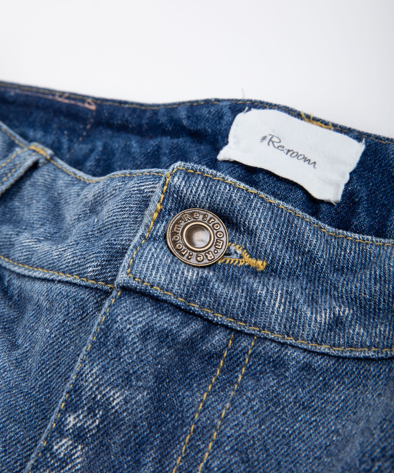 【#Re:room】VINTAGE CRASH TIGHT FIT STRAIGHT DENIM［REP207］