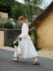 Provençale Frill Waist Skirt F0745