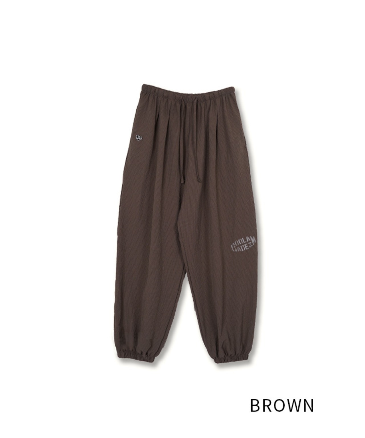 【直営限定ITEM】シアサッカールーズジョガーパンツ (BROWN)　CQ-48007H