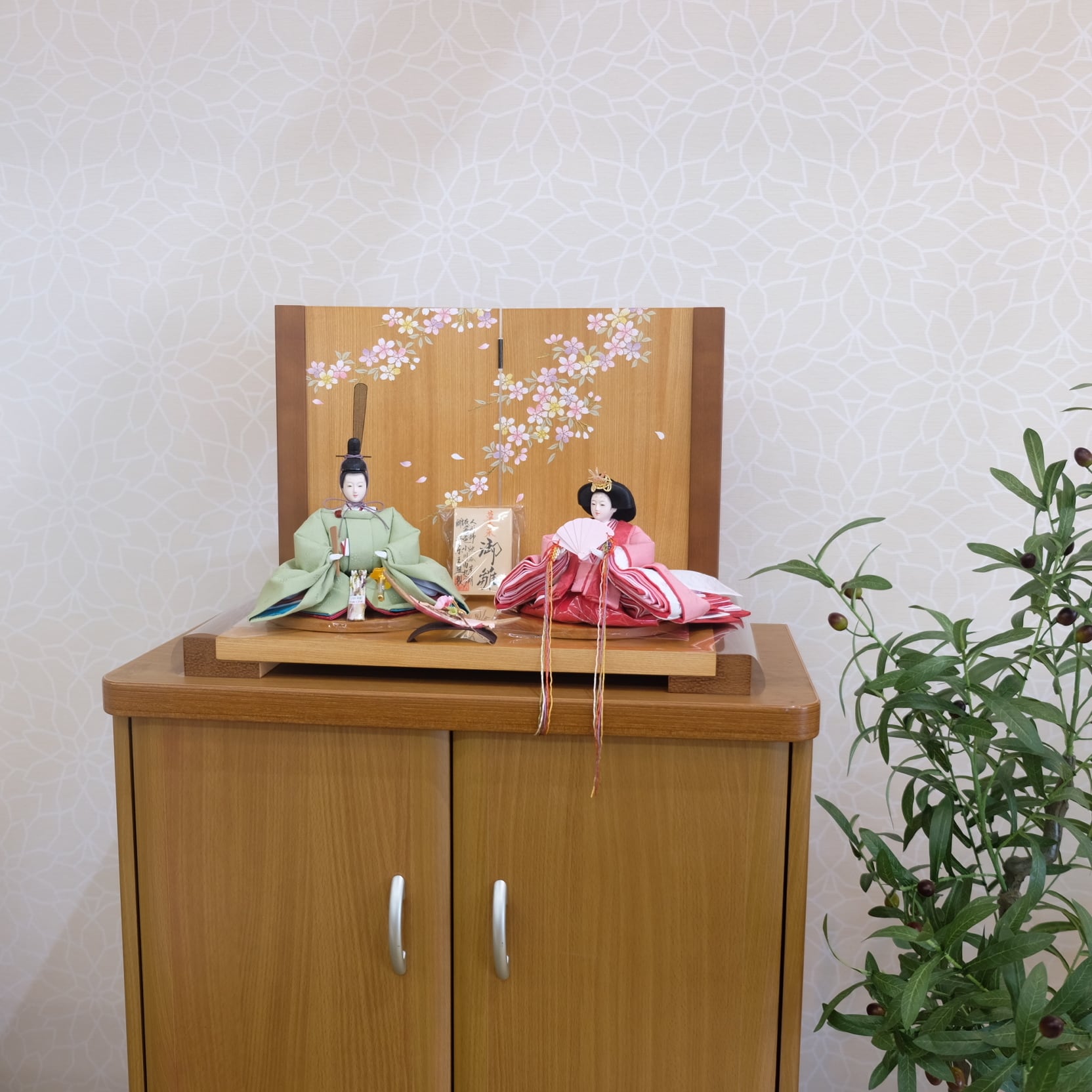 平飾り | 草木染 親王飾りはなもも | おしゃれ かわいい 木目調 | ＜No