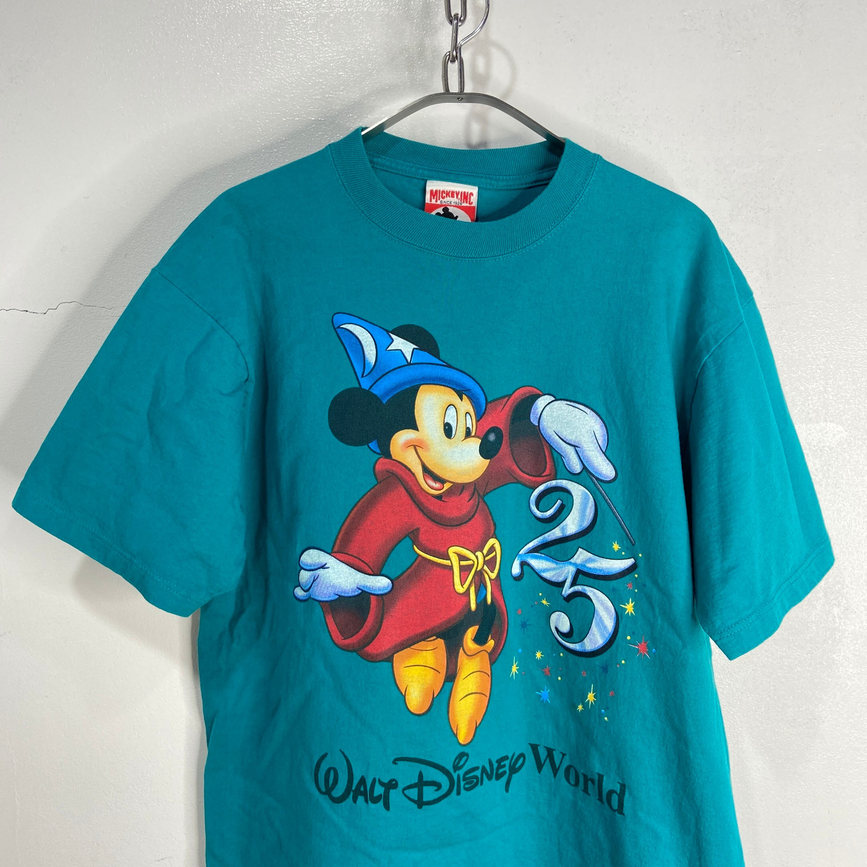 送料無料』ミッキーマウス 90s ファンタジア キャラクターTシャツ 25 