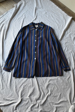 Blue Base Stripe Bllouse