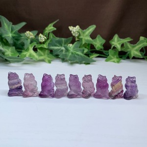 ｰ在庫セールｰ 可愛い大家族･小さいフローライトふくろう