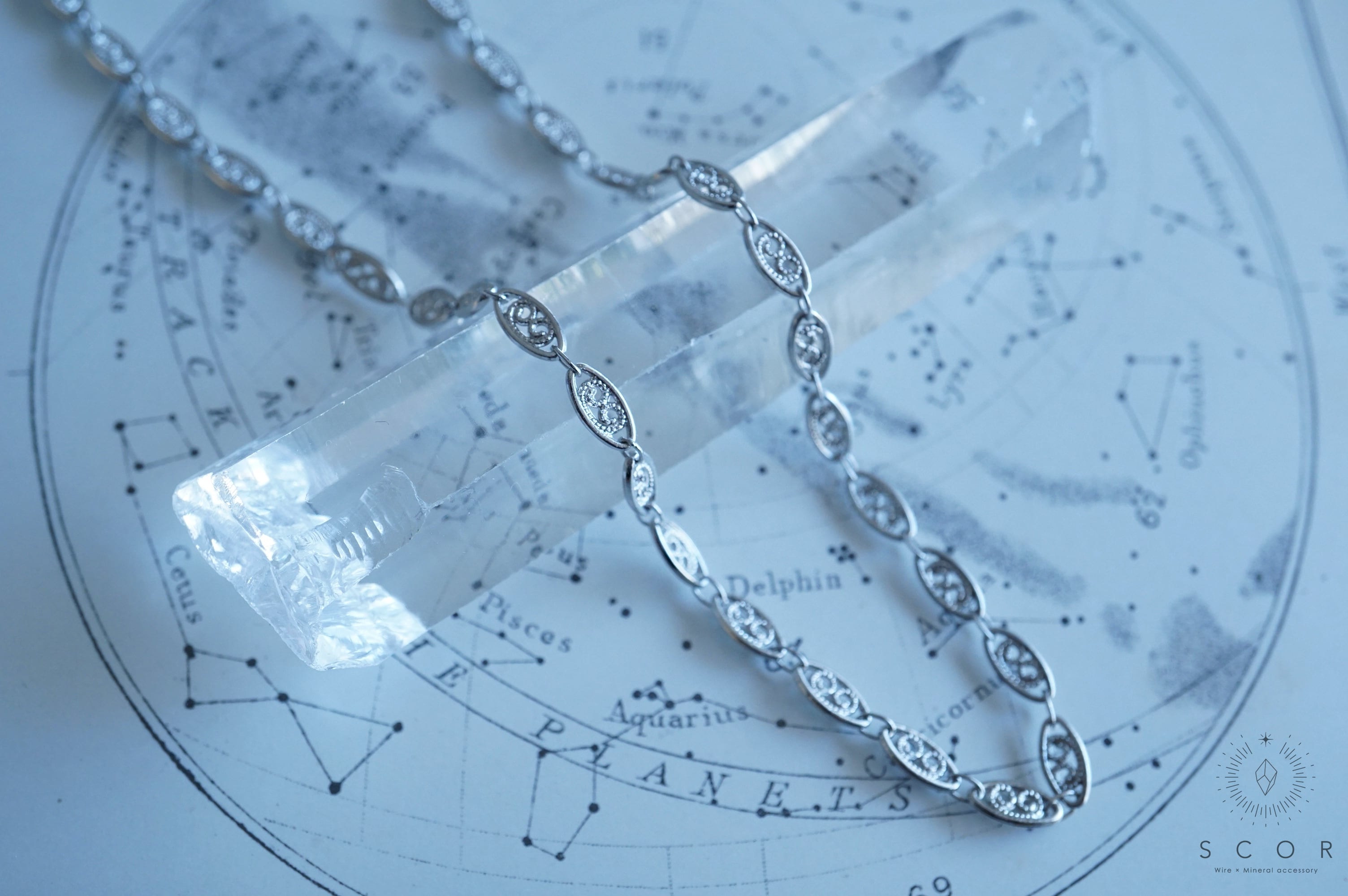 なつめレースデザインネックレス(dn8)(シルバー)