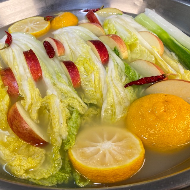 【期間限定】白菜のトンチミ　柚子入り（水キムチ）1kg