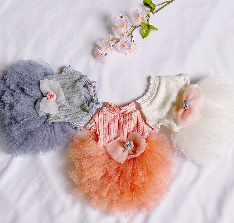 BABYニットワンピース S ~ XL 3color / 犬服 新作 春夏 ドレス ドッグウェア 犬の服 ワンコ服 可愛い 猫