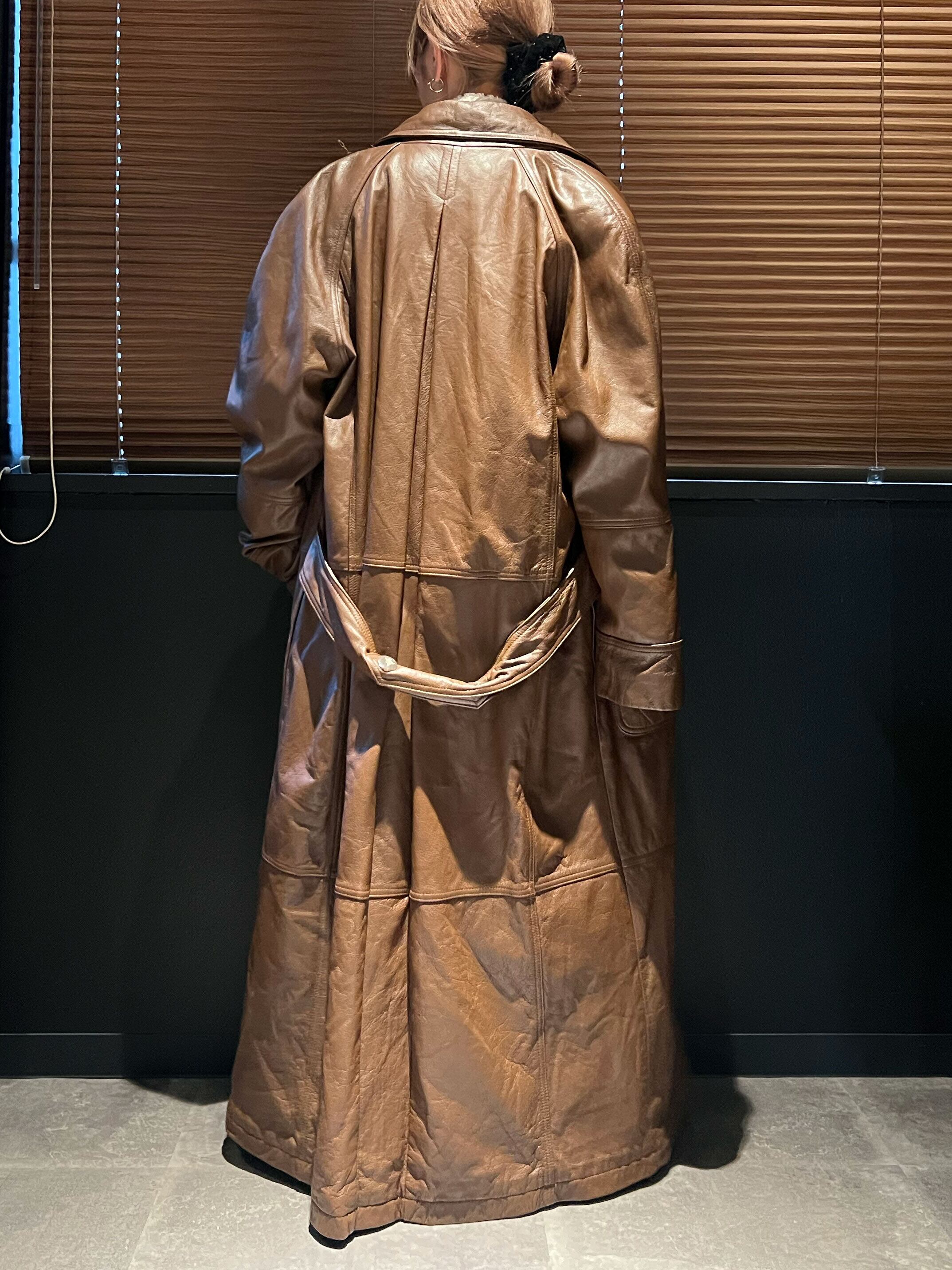 used leather long coat | Hélle ( ｴﾙ )