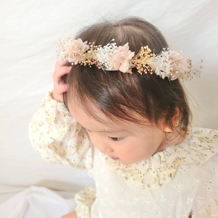 012 Pink Gold 花冠 花かんむり ベビー キッズ ベビー花冠専門店 Depqua 21