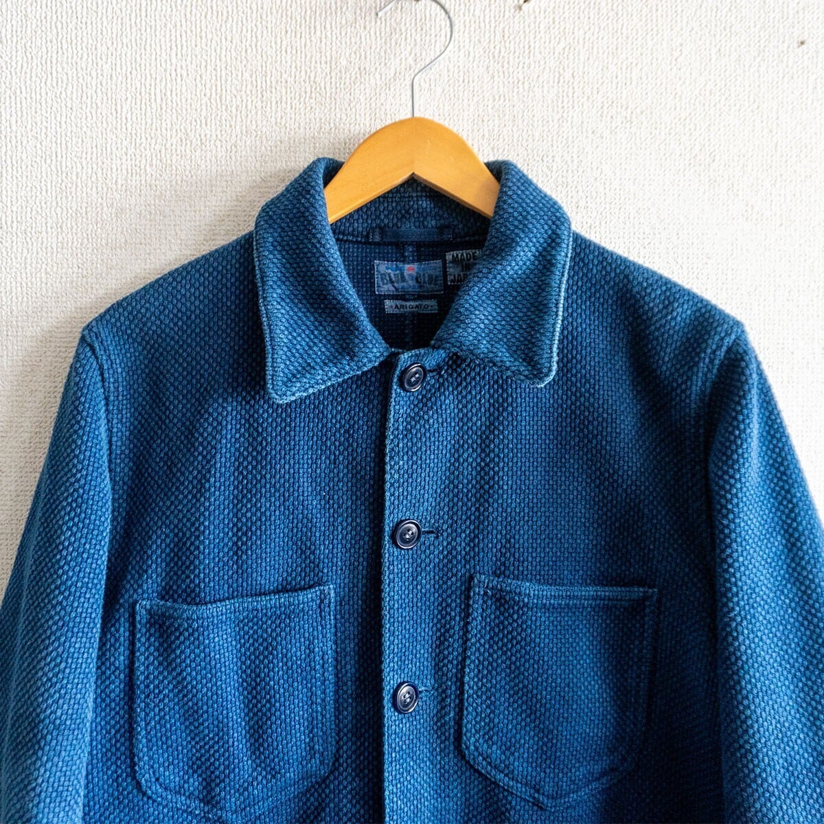 美品】 BLUE BLUE JAPAN 【刺し子 カバーオール ジャケット】2(M