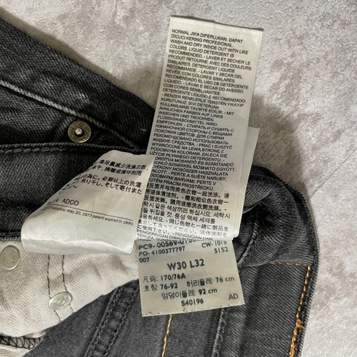 【W30 L32】 コロンビア製 japan levi's black 569 詳細写真8