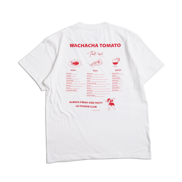 siii "WACHAHA TOMATO" S/S TEE WHITE 