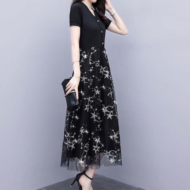 星柄ワンピース セレクトショップ Luna 星柄ワンピース セレクトショップ Luna