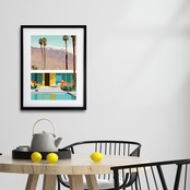 Hollywood ⅲ｜西海岸とレトロ感がおしゃれなアートポスター｜夏インテリアに映えるデザイン｜A4ポスター