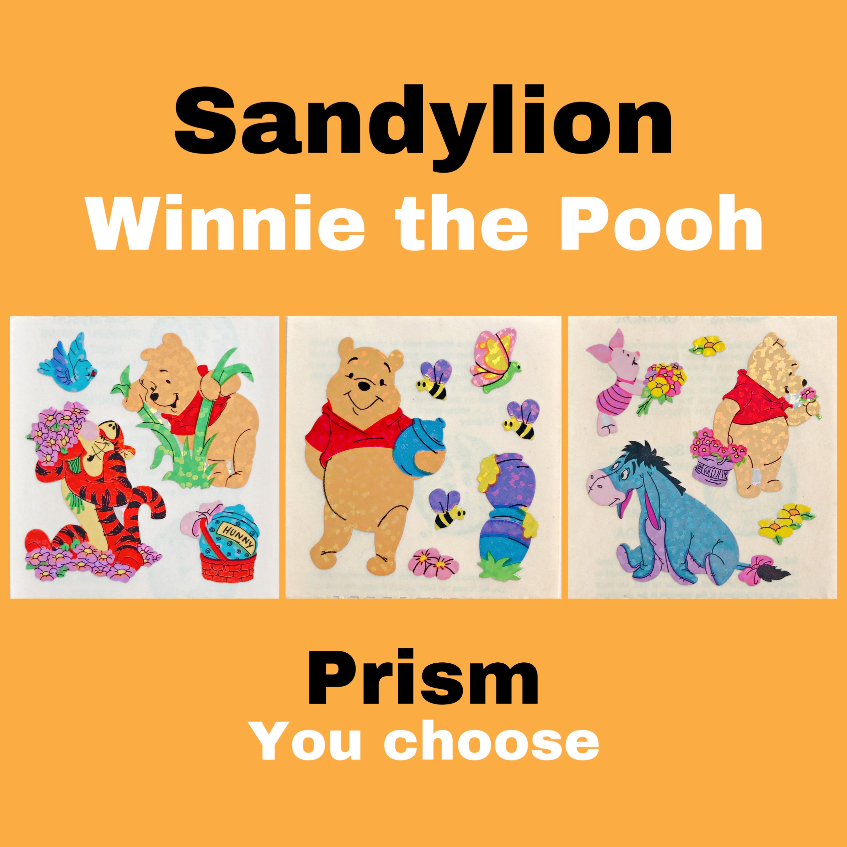 Sandylion♡#6くまのプーさん・Prism Winnie the Pooh ディズニーサンディライオンステッカー輸入海外シール PTM