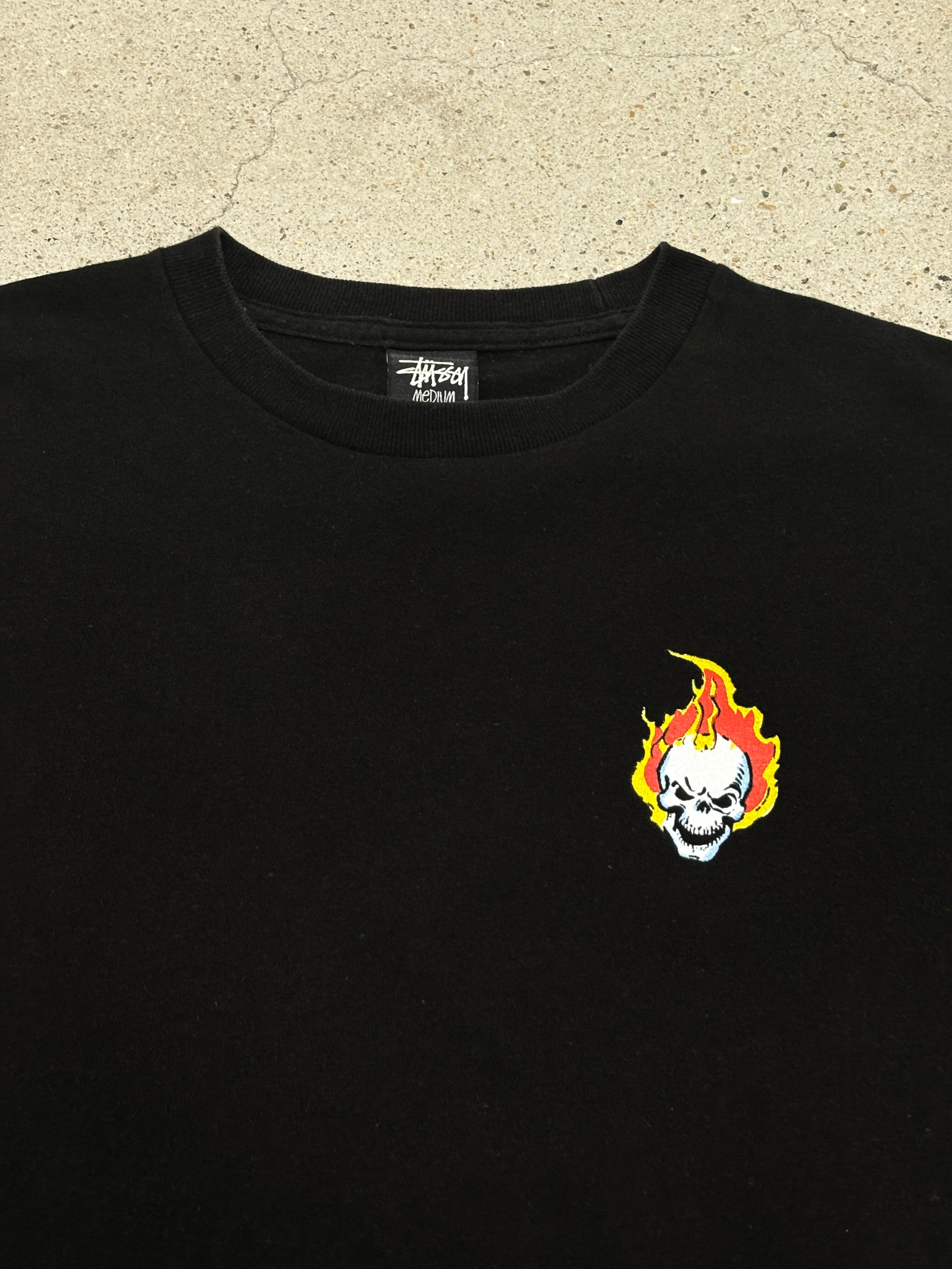10s STUSSY × MARVEL COMICS/Ghosto Rider print Tee/2011年/M/ゴ