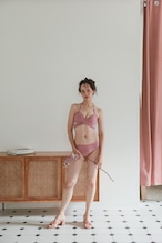 Cross wire Bikini set dusty pink