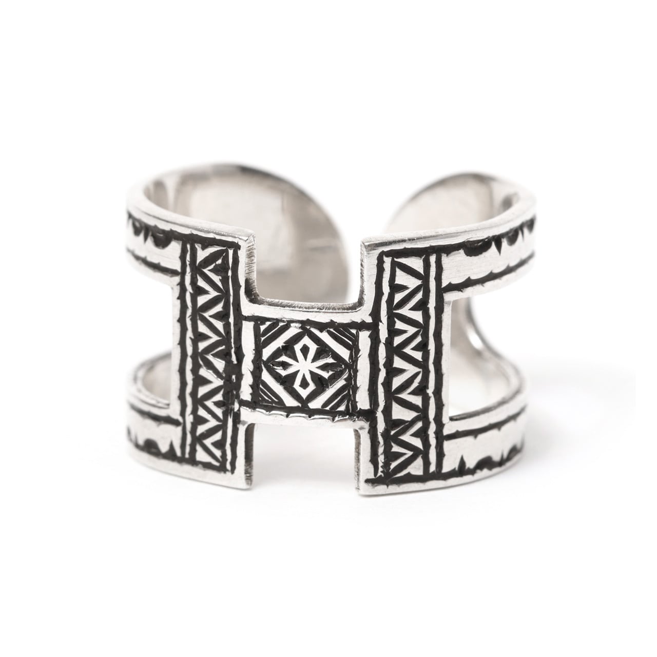 Touareg Silver Jewelry トゥアレグシルバージュエリー “H” TYPE RING