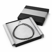 淡水真珠（5.5mm、3.0mm)黒 ロングネックレス 80cm＋アジャスター付き シルバー金具使用